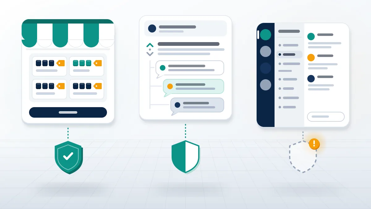 Website, Reddit and Discord venue cards with weakening shields, where an instagram username buyer shops and carries the risk.