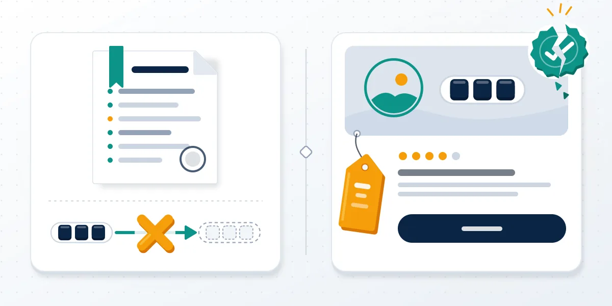 Diagram contrasting platform rules that block transfers with a sale listing and a cracked badge, answering can you buy an instagram handle.