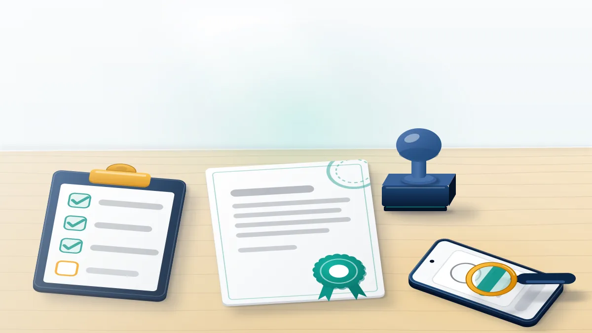 A registration certificate, checklist, stamp and magnifier: the evidence a claim Instagram username trademark report needs.