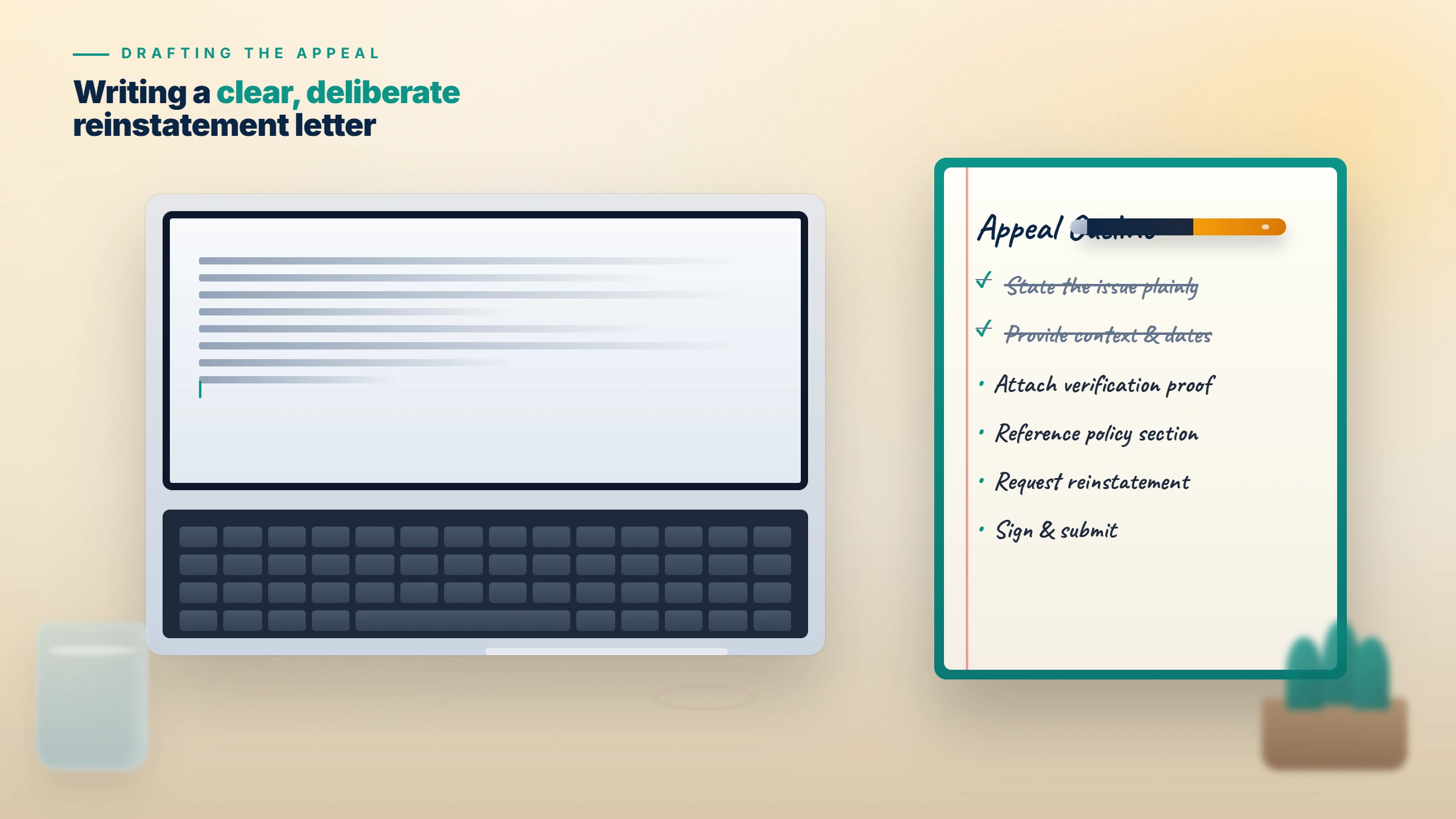 Close-up of hands typing on a laptop while completing a Facebook unban form to recover a disabled account.