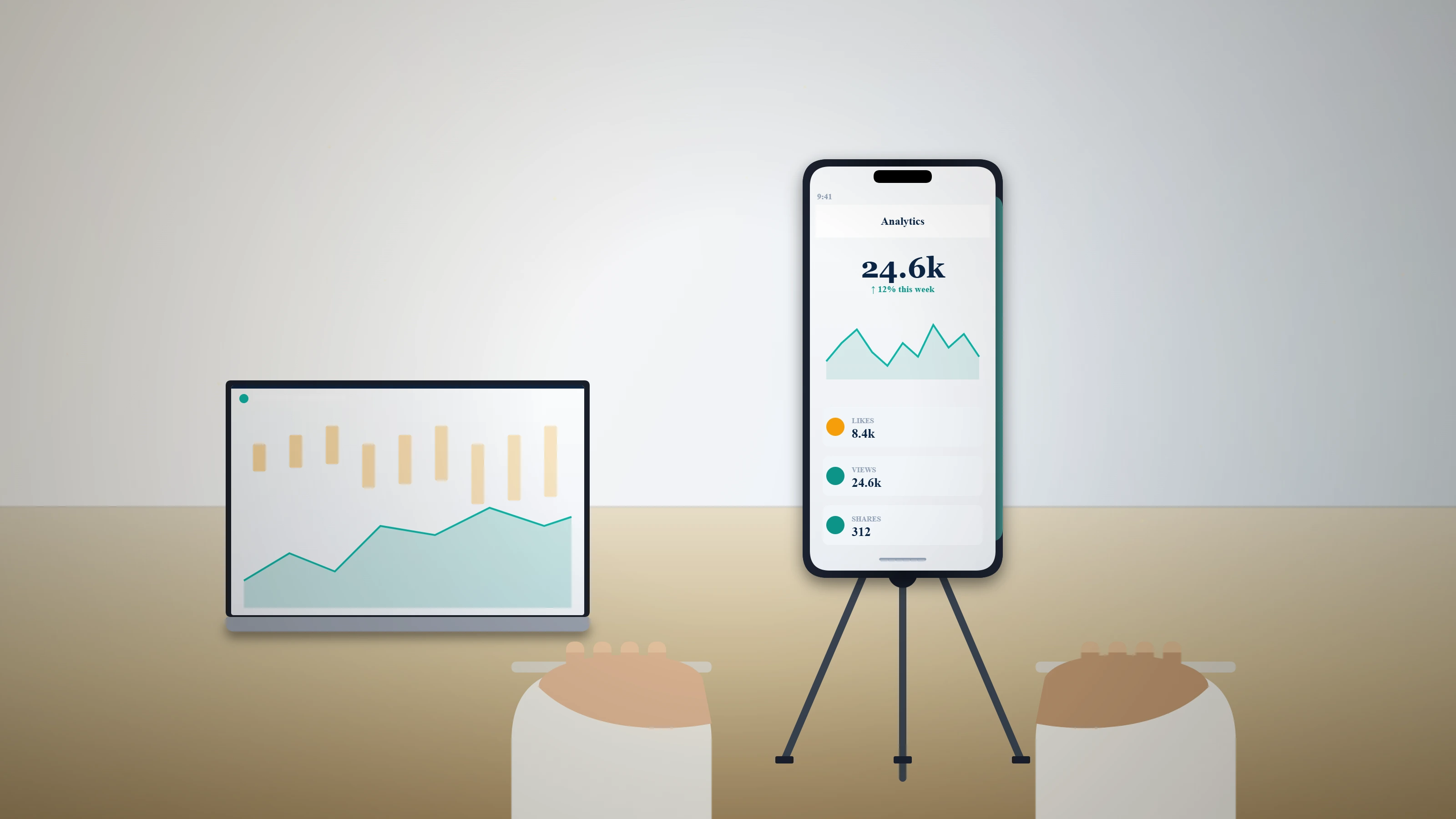 A focused content creator reviews TikTok account settings and analytics on how to avoid a TikTok ban.