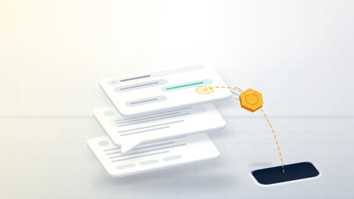 Chat and forum cards with a coin slipping into a gap, the payment risk behind how to buy instagram username reddit and DM offers.