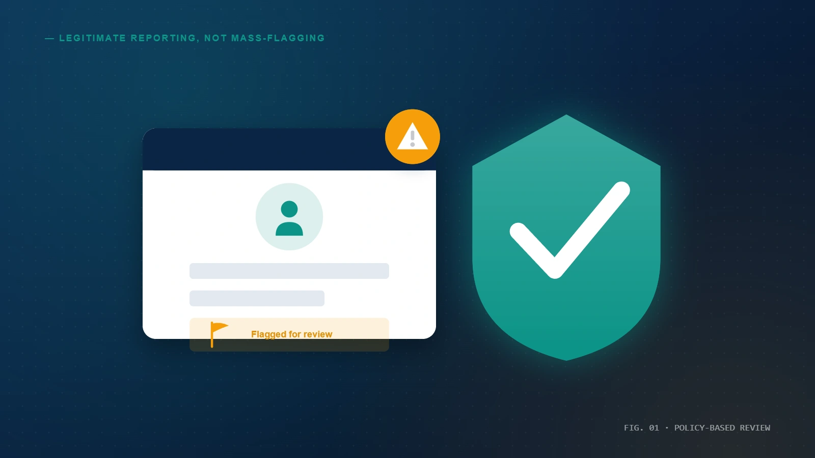 Editorial illustration showing how to get someone's WhatsApp banned by reporting a flagged scam account for review.