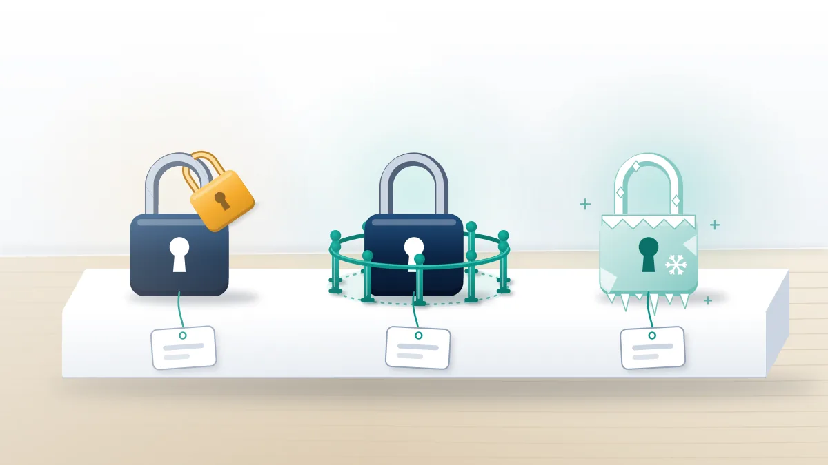 Hacked, banned and frozen shown as three separate locks, each needing a different fix from a missing Telegram login code.