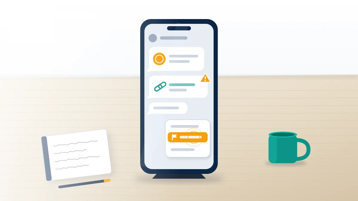 Hands holding a phone over a scam chat asking for money, the moment before you report WhatsApp scam messages.