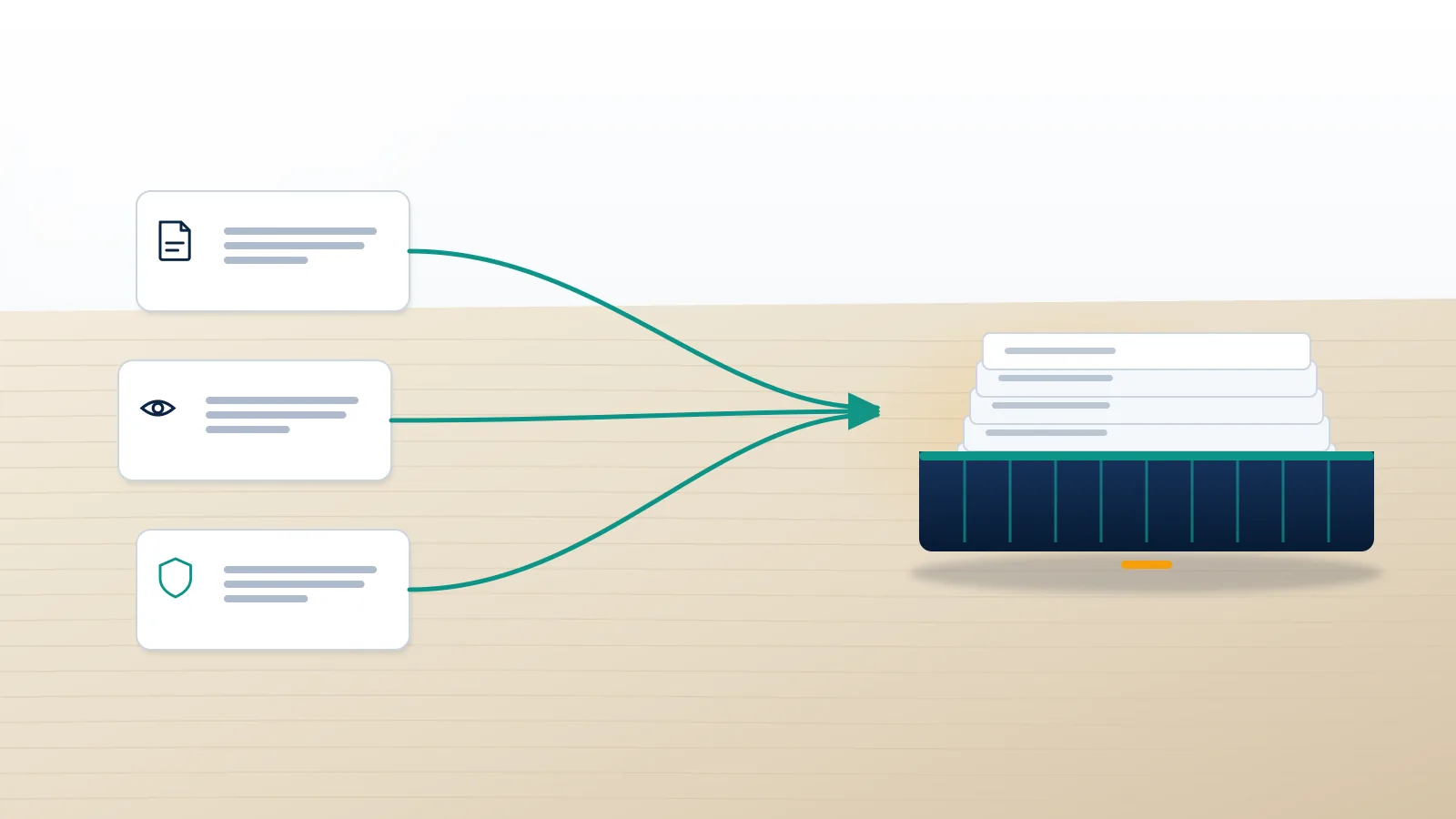 Three report routes for an Instagram page report and an Instagram account report converge on one Meta review queue.
