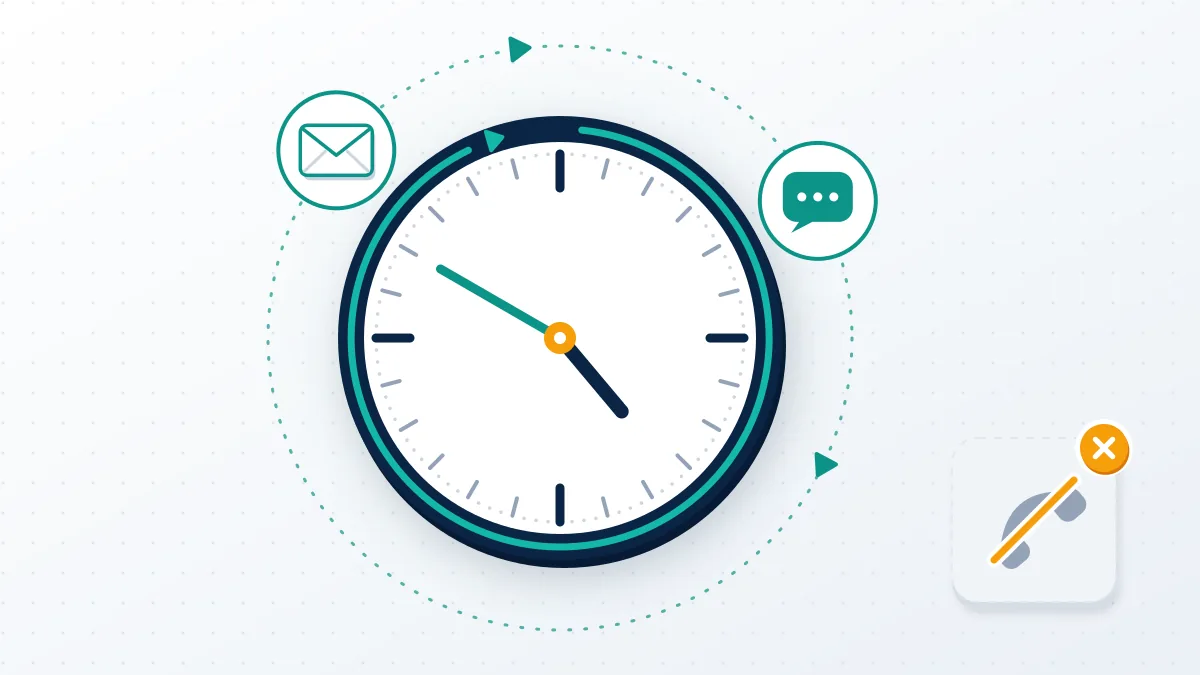 A 24-hour clock ringed by email and chat icons with a crossed-out handset: there is no instagram support number 24 7 by voice.