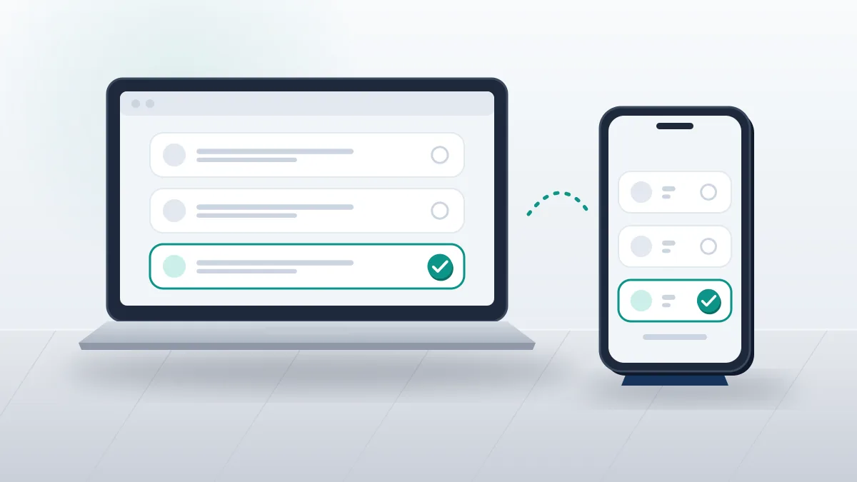 Laptop and phone side by side with three step bars and a check mark, the steps to reactivate a Twitter account on app and web.