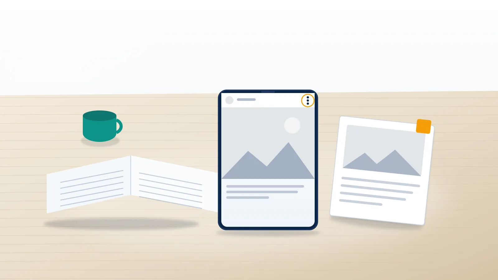 A calm desk workspace where someone documents evidence before they report a post on Instagram.