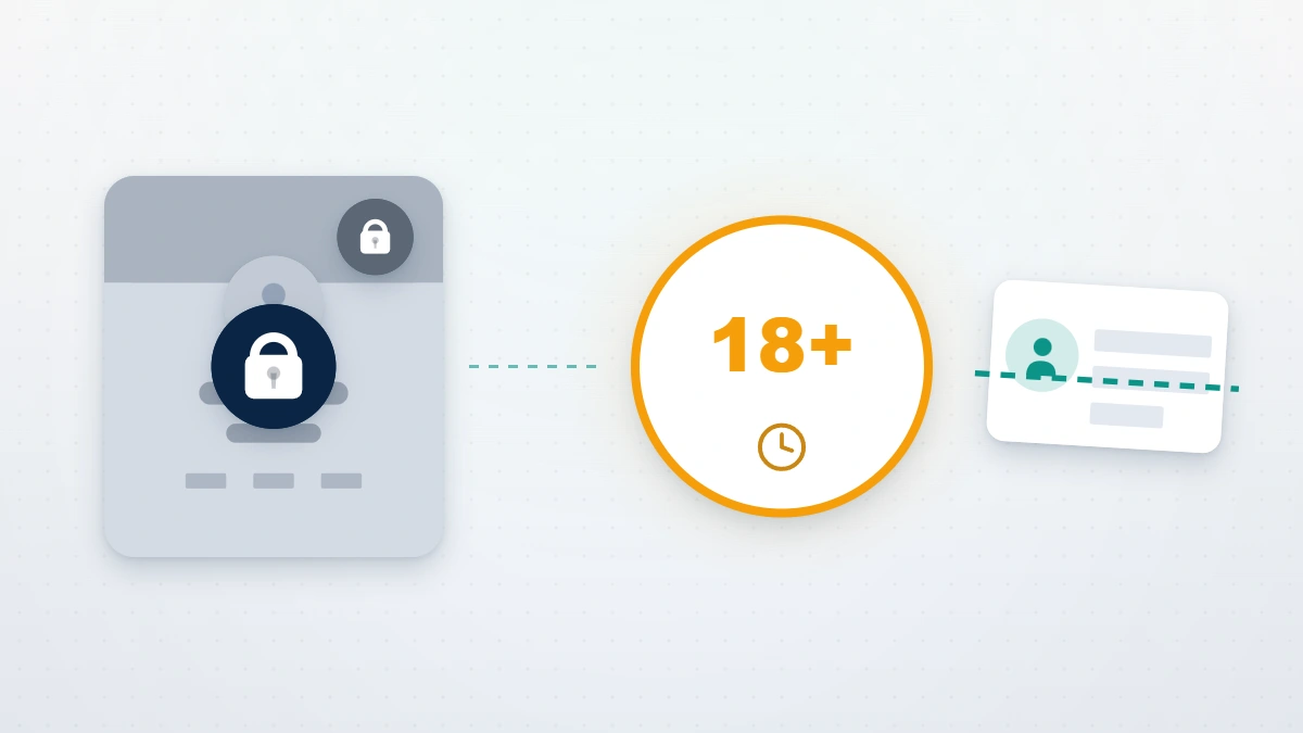 Twitter locked account age how to unlock concept with an age-gate calendar and ID badge beside a sealed profile.