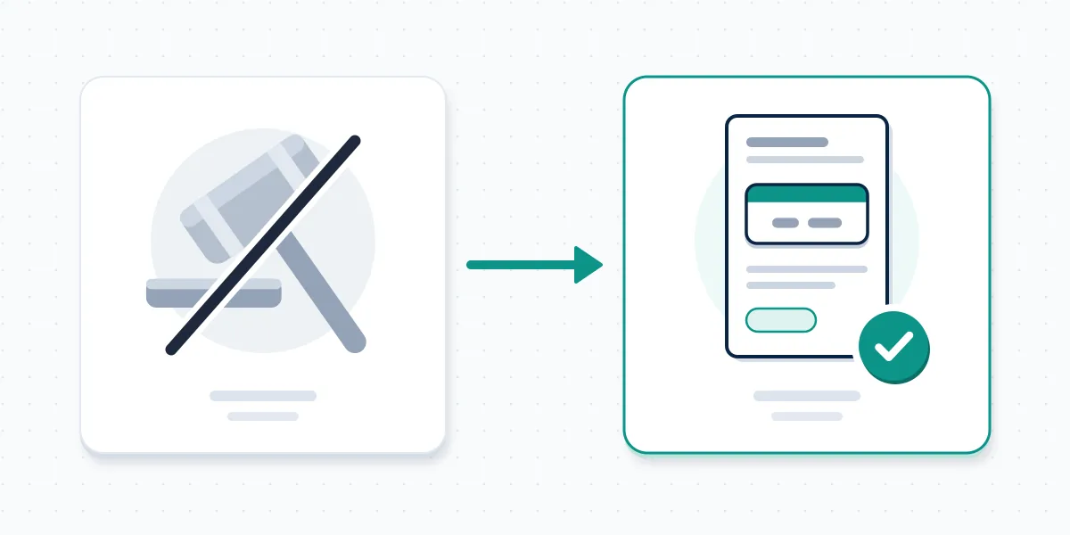 Greyed-out gavel beside a request form with a check mark, showing no Twitter username auction exists on X today.