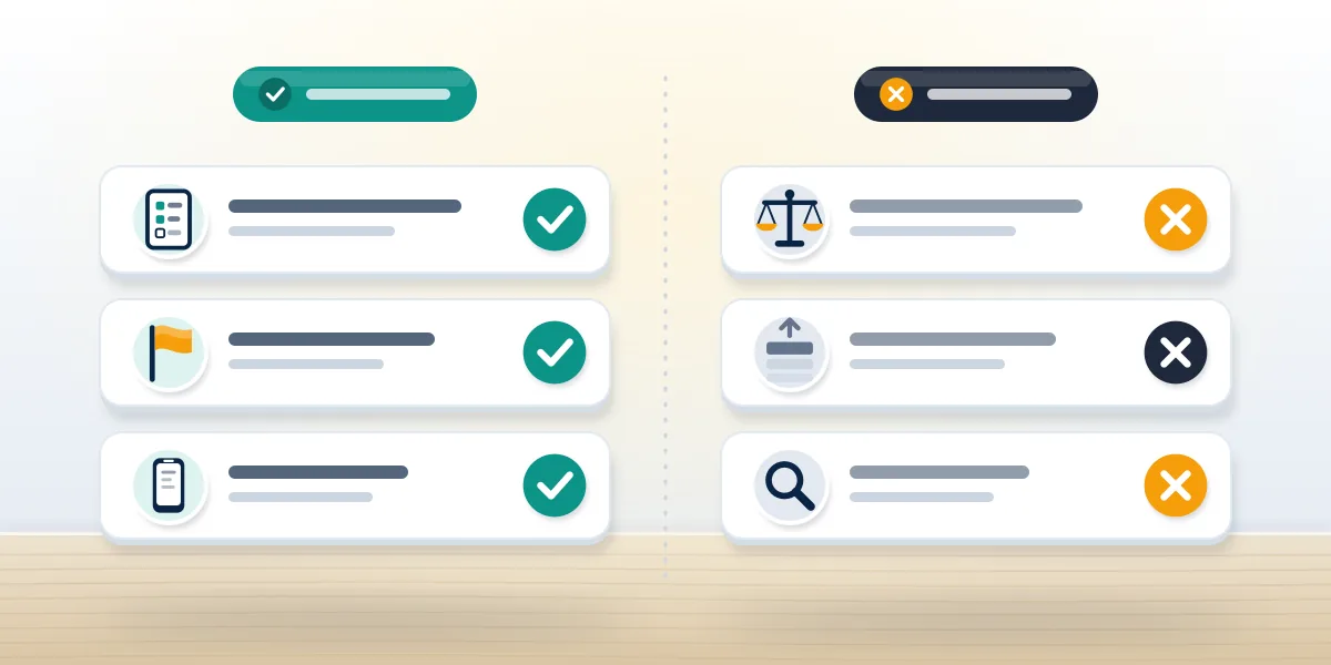 Two columns of cards with checks and crosses showing what negative content can and cannot be removed online.