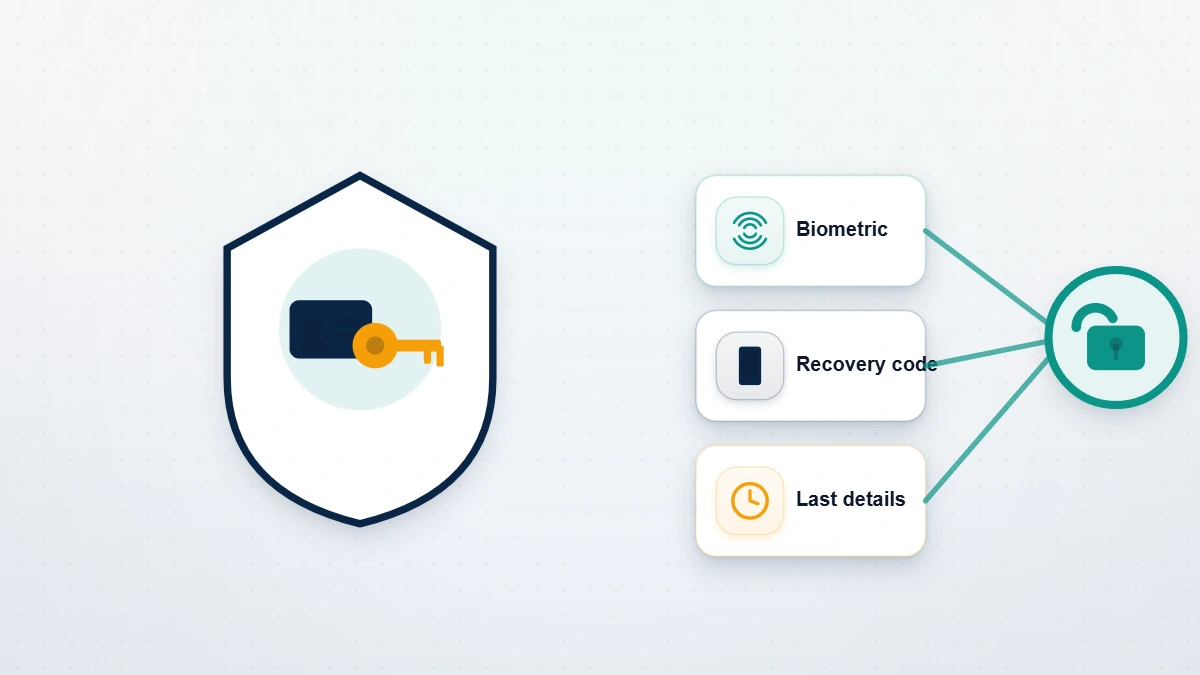 Conceptual lock and key icons showing youtube account recovery without phone number using alternate identity verification.